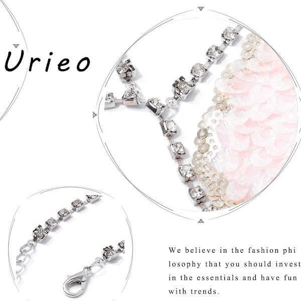 Fjärilskroppskedjor Silver Rhinestone Halter BH-kedja Justerbar