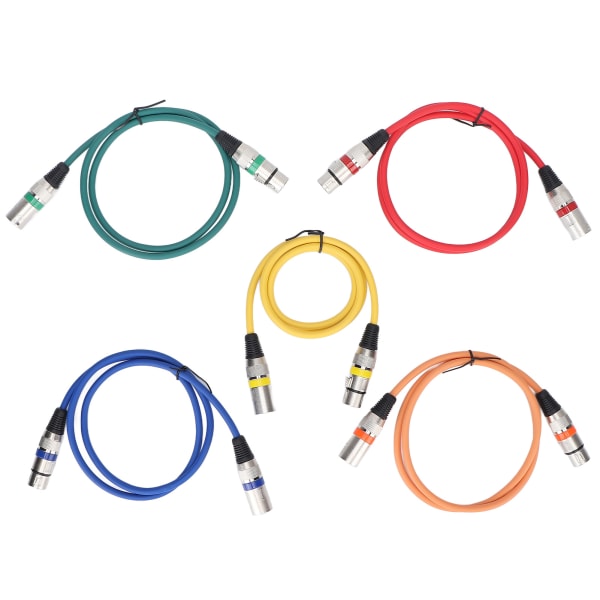 XLR till XLR-mikrofonkabel 3-stifts balanserad skärmad XLR-hane till hona mikrofonkabel för mikrofonmixerinspelning 1m/3,3ft