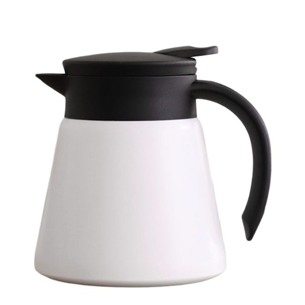 880ml Termoskanna, Kaffekanna i rostfritt stål med tryckknapp, för kaffe, te, dryck White