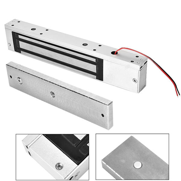 DC 12V 280kg Hållkraft Enkeldörr Elektrisk Magnetisk Elektromagnetisk Lås med LED-ljus