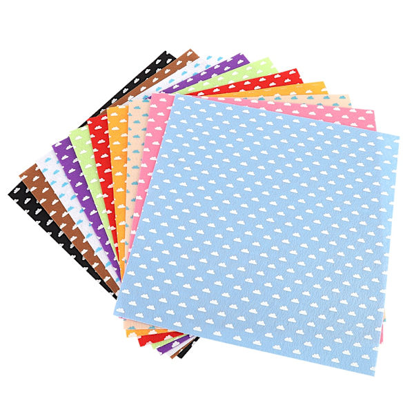 10 st moln mönstrade handgjorda tyg hantverk fyrkantiga ark DIY material (15*15cm)