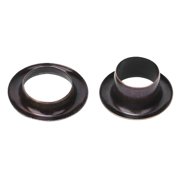 100 st 6 mm mässing dubbelsidig öljett ihålig nit för kläder väska / bälte / sko (brons)