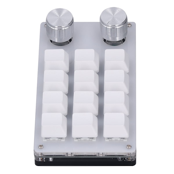 Mini USB-tastatur 12-tasters multifunktionelt genvejsprogrammerbart tastatur med 2 knapper til spil