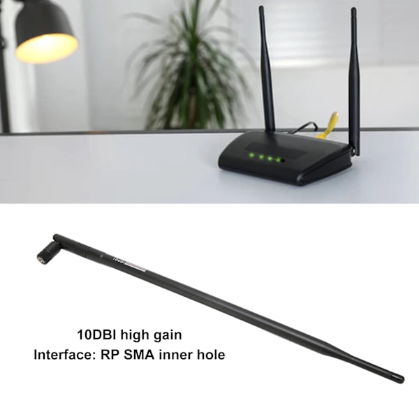 Antenn 2.4G 5G Dual Band 10DBI Hög Förstärkning RP SMA Kontakt Hög Sändningsstabilitet WiFi Antenn för Hemmet
