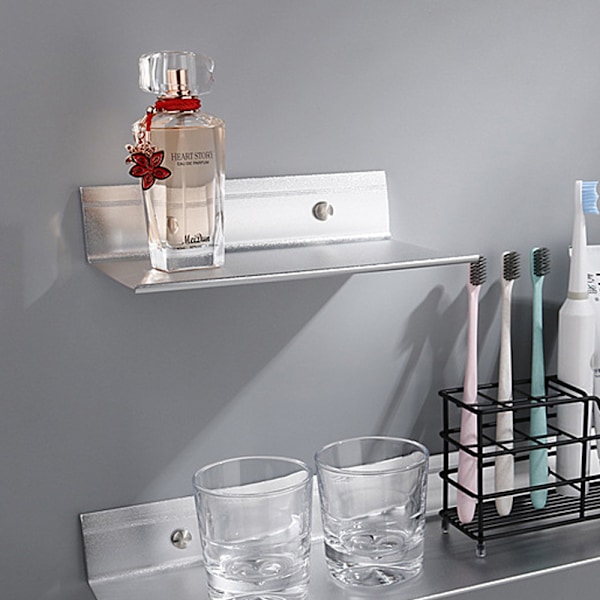 Flytande väggmonterad hylla, liten hylla för högtalare för Bluetooth-högtalare, webbkamera, mobiltelefoner, mesh-router, leksakshylla i metall