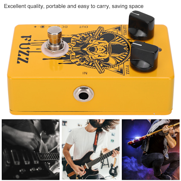 Fuzz-effektpedal Elektrisk gitar Fuzzy Bear Helt metallskall Musikktilbehør