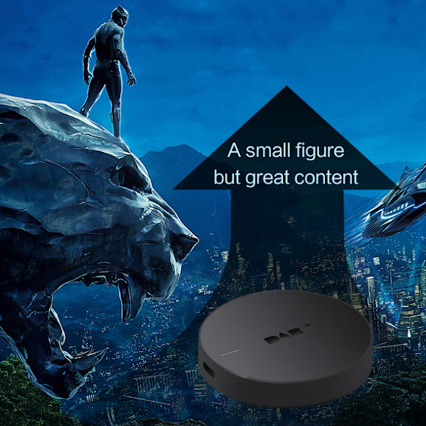 USB-port DAB+-mottaker med forsterket antenne for Android 5.1 eller nyere