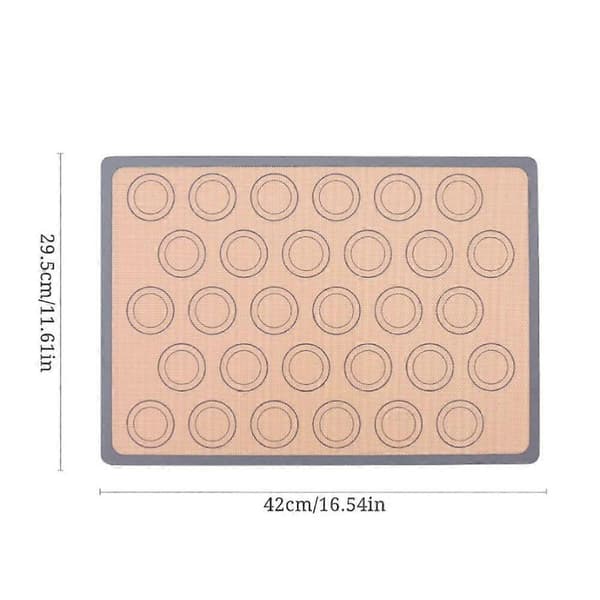 2 stk silikon bakeunderlag med non-stick bakeplate makronkjeks bakeunderlag gjenbrukbart bakeunderlag