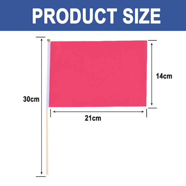 20 kpl lipputanko viiriä lipputanko kädessä pidettäviä pieniä lippuja mini kolmiolippu juhlakoriste karnevaaleihin, sisä- ja ulkotapahtumiin - 14 x 21 cm