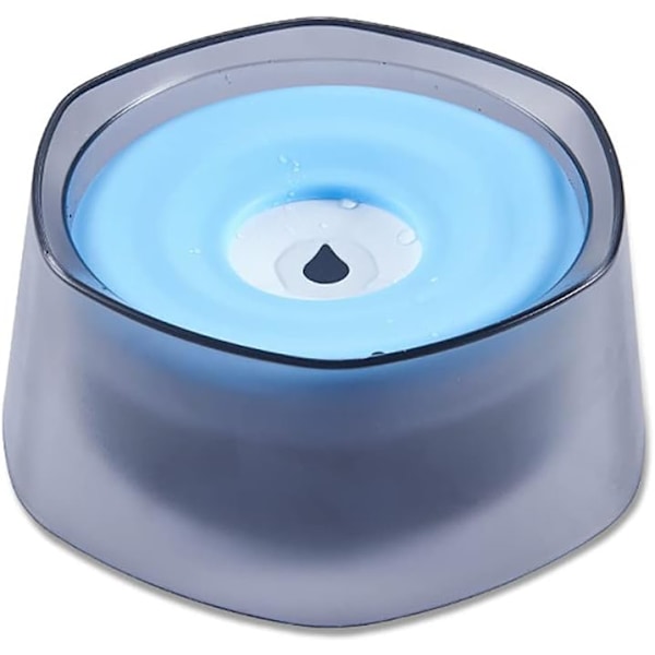 Blå Tritan BPA-fri Långsamdrickande Hundskål, Stor Kapacitet Spillfri Vattenautomat för Husdjur med Flytande Skiva, Diskmaskinsäker, Transparent Design för Enkelhet