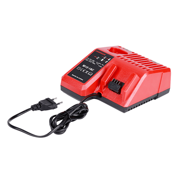Lithium Batterilader Udskiftning til M12 M18 M14 Li-ion Batterier 100-240V (EU Stik)