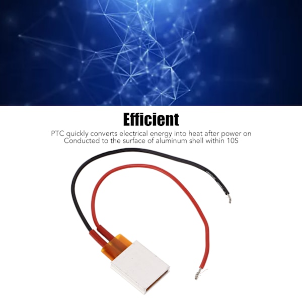 PTC varmeplade konstant temperatur aluminiumskal 220℃ termostat varmeelement med rød sort ledning 5stk 36V