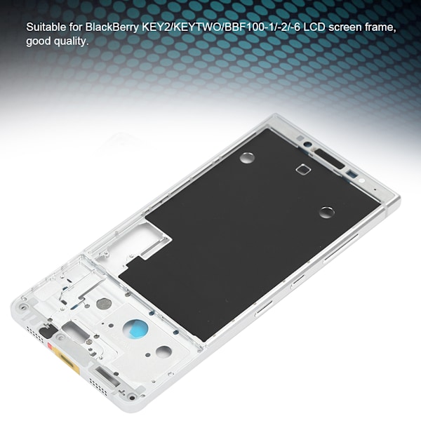 LCD-näytön etukehys älypuhelimen laitteille BlackBerry KEY2/KEYTWO/BBF100‑1/‑2/‑6Silver