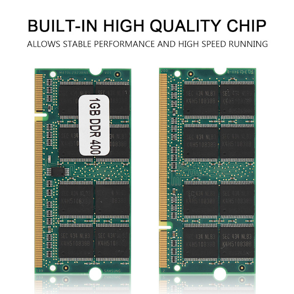 200-stifts Mini DDR1 1 GB 400 MHz PC3200 minnesmodul för bärbar dator