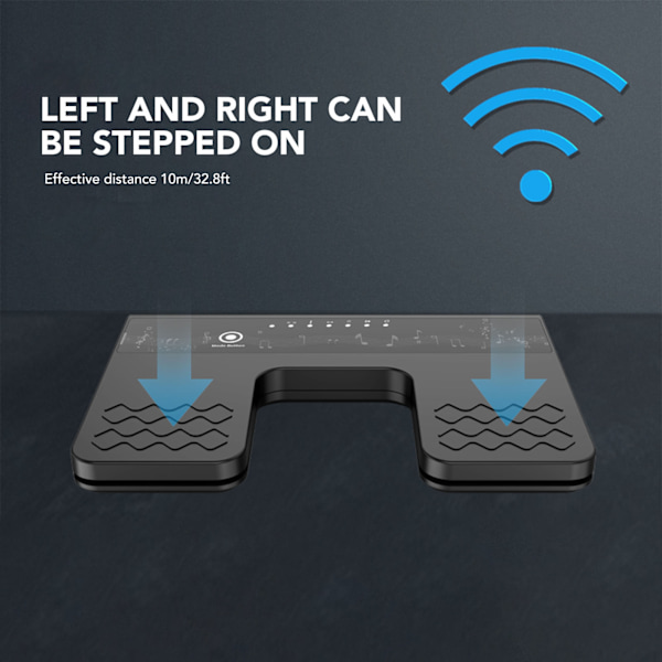Trådløs sidevenderpedal Bluetooth genopladelig lydløs musik sidevender til tablet smartphone
