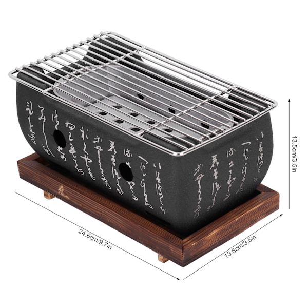 Japansk grill mini husholdning aluminiumlegering kulgrill ovn tilbehør