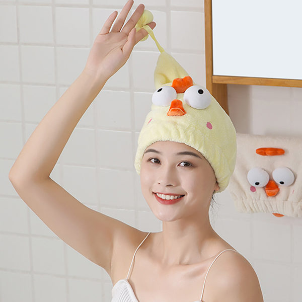 Hårhanddukar Snabbtorkande Mjuk Absorberande Söt Cartoon Korall Sammet Mikrofiber Hårhandduk för Dusch Spa Clownfish