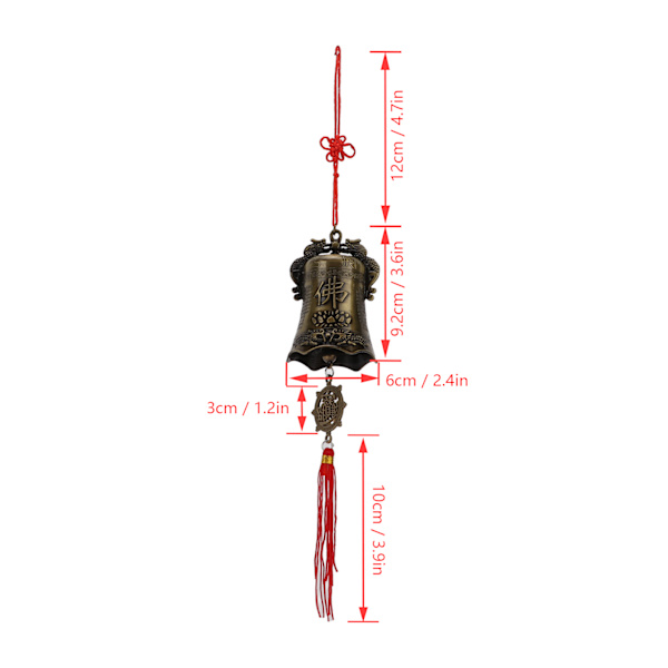 Buddhistisk klokkedekoration To drager, der leger form Metalmateriale Speciel behandling Buddhistisk dekoration
