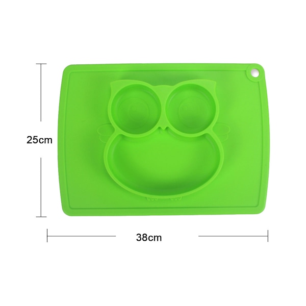 Matningslösningar för småbarn, glatt leende-design, delade babytallrikar med stark sugpropp, BPA-fri silikon för säkra och roliga måltider