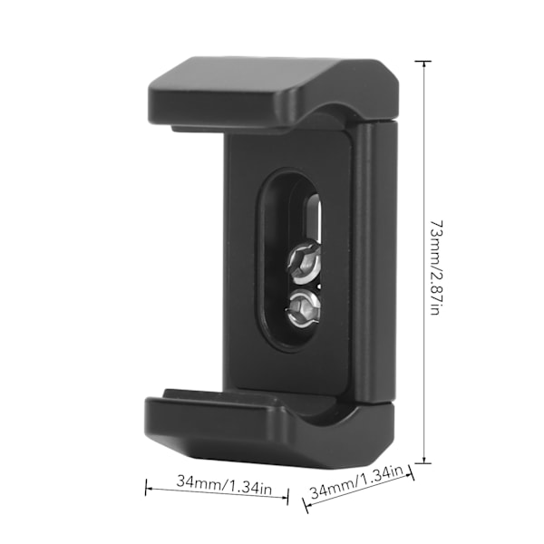 Powerbank-hållare i aluminiumlegering 53 till 80 mm bredd 1/4 tum skruvhål Powerbank-fästeklämma för kamera