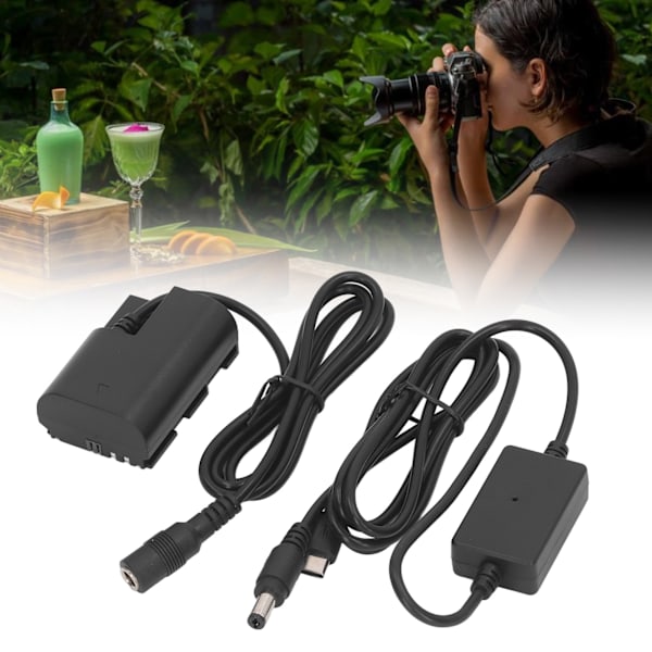 Dummy batteri erstatning LP E6N Dummy batteri med Type C Buck adapter til 5D Mark IV 5D Mark IlI 5DSR 6D Mark Il