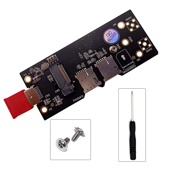M.2 til USB 3.0 Adapter NGFF Key B 3G/4G/5G Riser Modul Test med Dual SIM-kortslot