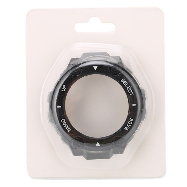 Plastskyddsskal för Amazfit TRex Watch Edge Bumper Protective Shell Frame(Svart skal  Vit text )