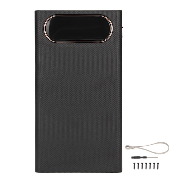 10W DIY 18650 Bärbar Powerbank-fodral L12 Mobil Batteriladdare 12 Batterier Kapacitet med 2 LED-lampor LCD-skärm
