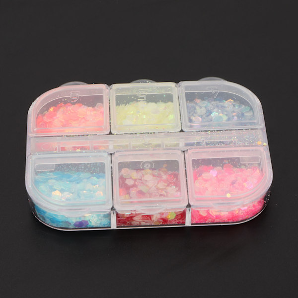 Tyyli B Kynsien Taidepaljetit Sekoitetut Värit Iridescent DIY Design Manikyyri Kynsien Taidekoristeet Kynsien Taide Glitterhiutaleet