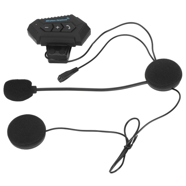 BT12 Motorcykel Bluetooth Headset med Mikrofon Hjelm Hovedtelefon Støjreducerende Stereo Intercom Headset