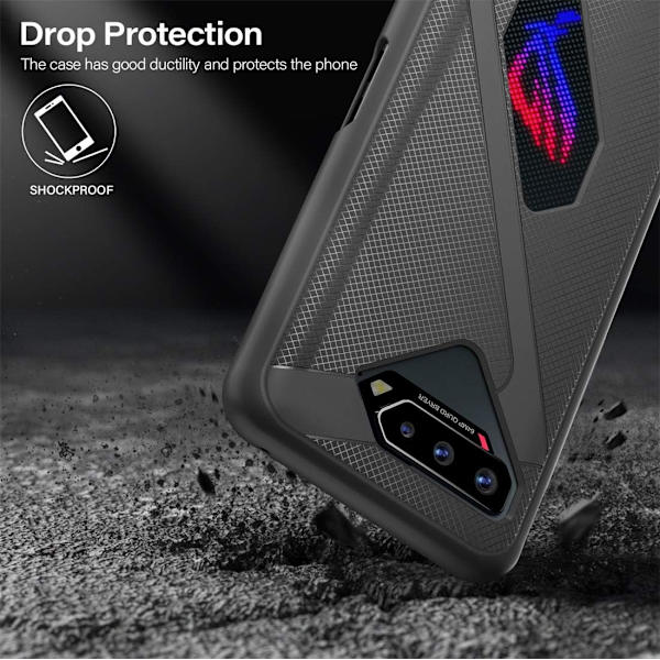 Gaming Phone Case för ASUS ROG Phone 5 Värmeavledningsskydd Silikon och TPU-skydd Unik formfodral för män och kvinnor Ultra Slim Thin Cover Scrath