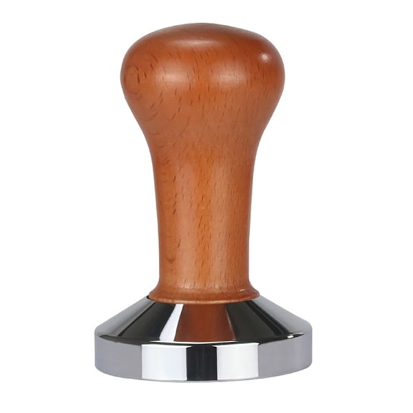 Mästerlig Kaffebryggning: 58mm Espresso Tamper, Professionellt Handgjort Espressoverktyg, Ergonomiskt Trähandtag, Rostfri Stålbas, Idealisk För