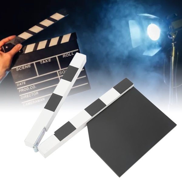 Film Director Clapper Board Density Board Movie Scene Clapboard for Photographic Props Black