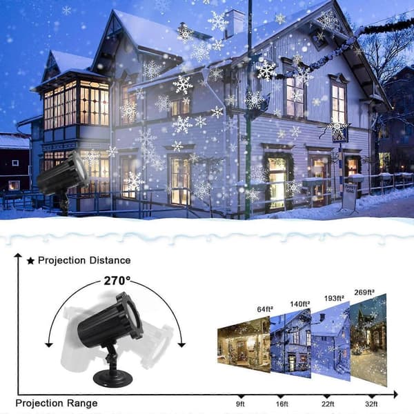 LED Projektor Jul, Snefnug Projektor Lys Projektor Lampe