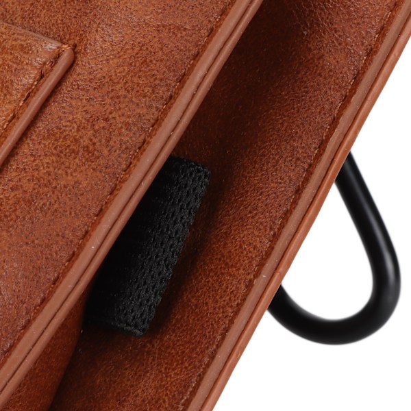 Herr PU Läder Telefon Holster Retro Universal Väska Midjeväska Slida med Midjeclips Ring och Karabinerhake för Utomhus