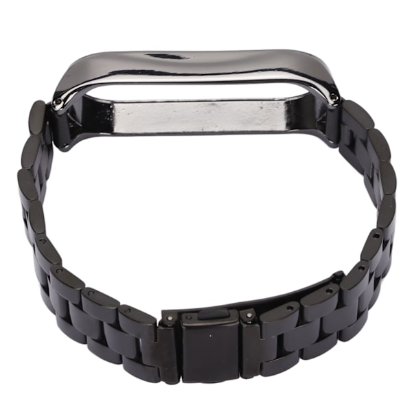 Smartwatch håndledsrem i rustfrit stål, anti-tabt med dobbelt lås folde spænde til Mi Band 6