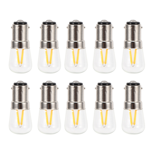 10 stk B15 Sockel LED Pære 1,5W Varm Hvit Vegglampe Pære Lig