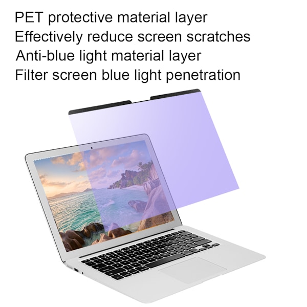 Anti-blå lys film computer dele letvægts øjenbeskyttelse magnetisk 16-tommer til OS X