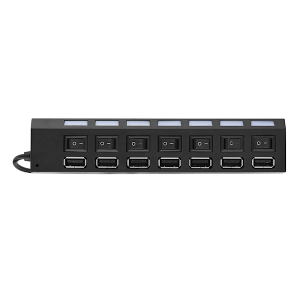 480 Mbps 7-portars USB-hubb utan konflikter Plug & Play 7-portars USB 2.0-hubb för mus/skrivare/skanner