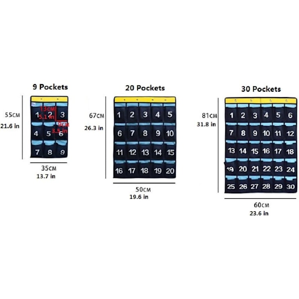 Numrerad arrangör Klassrum Fickdiagram för mobiltelefoner