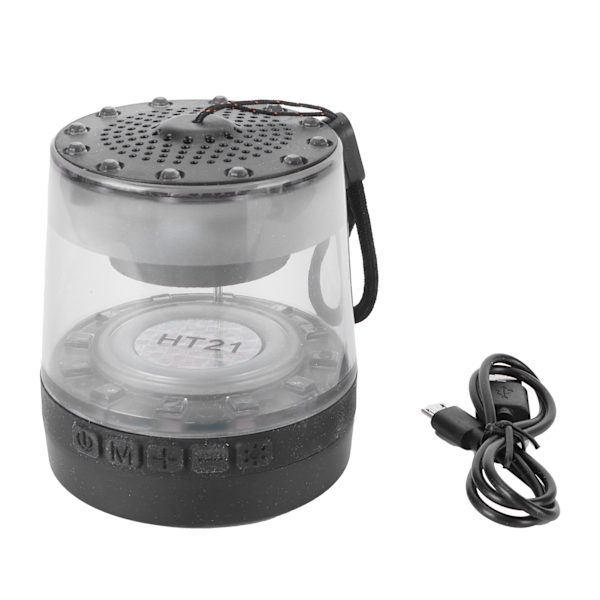 Kannettava värikäs Bluetooth-kaiutin läpinäkyvällä valolla 1200m