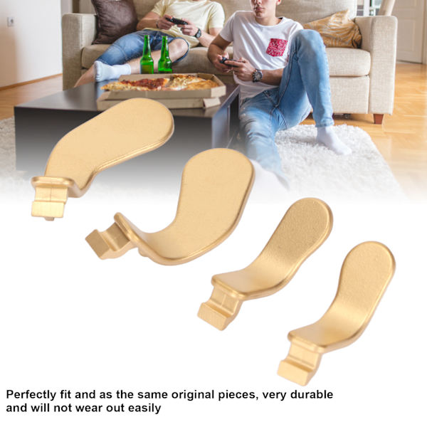 4 st Controller Paddles i rostfritt stål, reservdelar för Xbox One Elite Controller Series 2 Modell 1797Gold