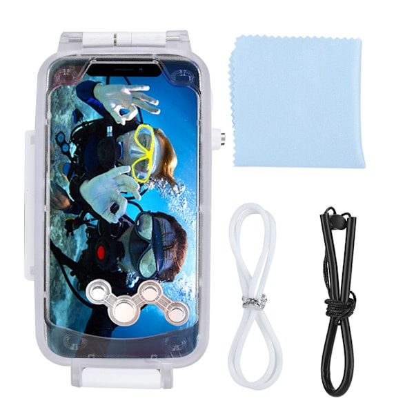 Sukellus 40m vedenpitävä puhelimen suojakotelo kotelo iphone X/XS/Xs Max(Valkoinen x/xs)