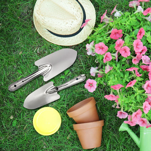Solid Mini Metall Handspade För Mångsidiga Trädgårdsuppgifter, Rostfri Stålspade Säkerställer Hållbara Trädgårdsspadar Som Inte Lossnar Eller Böjs, Perfekt