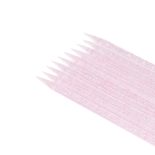 100 st engångs nagelbandsskrapa dubbelsidig nagelband manikyr pedikyrpinnar rosa
