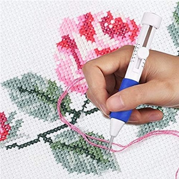Broderistarterkit komplett set, stansnålset magisk broderi