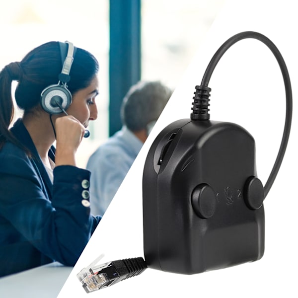 Kristall Headset Telefon Träningsbox Splitter Adapter Volymkontroll Intelligent Ljud Stängd