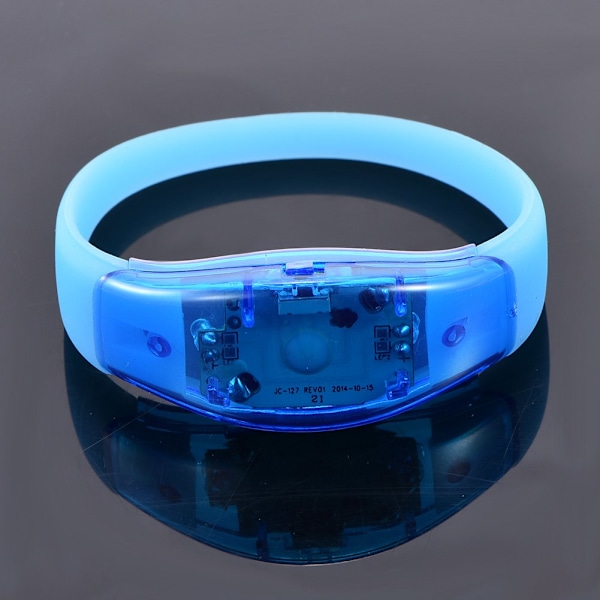 8 farger Flash LED lysfest konsert show silikon armbånd armbånd (blå)
