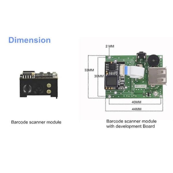 QR-kodescanner PI Kiosk stregkodescannermodul 2D QR-kodelæsermodul RS232-interface stregkodelæser