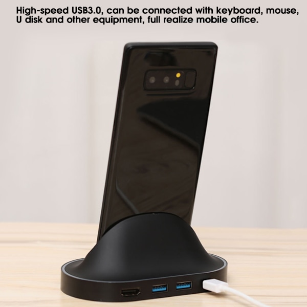 Type-C til HDMI til Dex Station opladningsbase 4 i 1 koncentrator til Samsung S9/S8/Note8